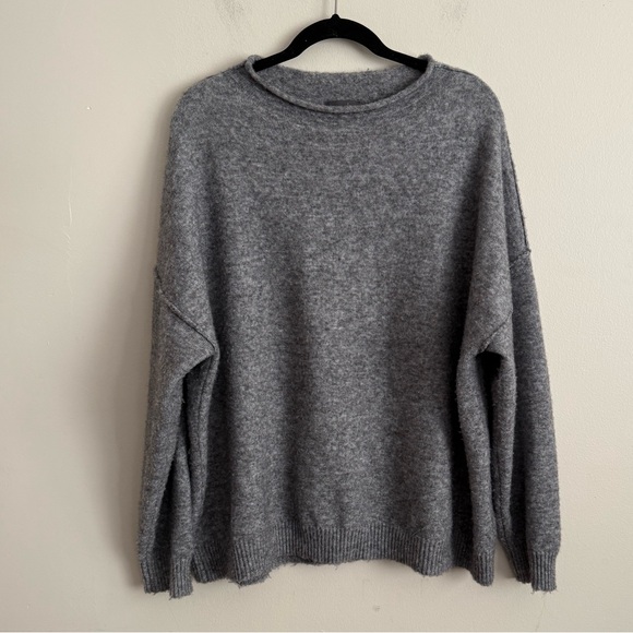 Nuuds Cozy Knit Mock Neck size L charcoal grey - Picture 8 of 14
